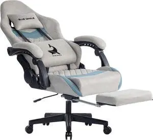 Gaming Chair for Adult 350lbs Computer Chair with Adjustable Lumbar Support Headrest and Footrest Large Size Reclining Gaming Chair Big and Tall Linkage Armrest