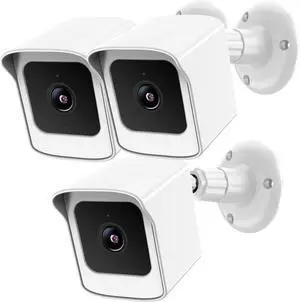 PEF Mount for All-New Cam V3 and V4, Weatherproof Protective Cover and 360 Degree Adjustable Wall Mount Solid Housing for Cam V3 and V4 Outdoor Indoor Smart Home Camera System (White, 3 Pack)