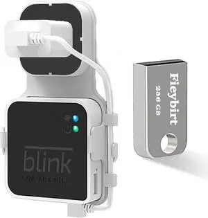 256GB USB Flash Drive & Outlet Mount for Blink Sync Module 2, Space Saving and Easy Move Mount Bracket Holder for Blink Outdoor Indoor Security System (Blink Sync Module 2 is NOT Included)