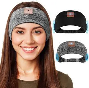 2-Pack Sleeping Headphones, Headband Headphones with Ultra-Thin HD Stereo Speaker, Bluetooth Headband for Sports, Workouts, Insomnia, Yoga, Air Travel, Meditation - Black&Grey 2-Pack Sleeping Headphones, Headband Headphones with Ultra-Thin HD Stereo Speaker, Bluetooth Headband for Sports, Workouts, Insomnia, Yoga, Air Travel, Meditation - Black&Grey