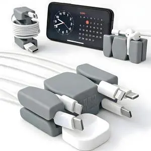 4PK Silicone & Steel Weighted Nightstand Cord Holders. Travel Phone Charger Organizers. Useful iPhone Accessories. Small Gifts for Men, College Students. Tech Gadgets for Teens. Gray 4PK Silicone & Steel Weighted Nightstand Cord Holders. Travel Phone Charger Organizers. Useful iPhone Accessories. Small Gifts for Men, College Students. Tech Gadgets for Teens. Gray