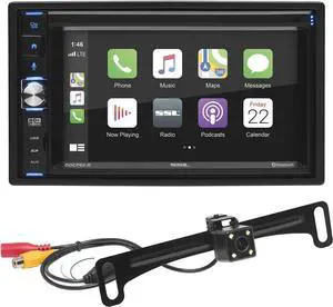 Sound Storm Laboratories DDCP62-R Apple CarPlay Car Multimedia Player - Double-Din, 6.2 Inch Capacitive Touchscreen, Bluetooth, USB, SD, Aux AV in, No CD DVD, AM/FM, Backup Camera Included Sound Storm Laboratories DDCP62-R Apple CarPlay Car Multimedia Player - Double-Din, 6.2 Inch Capacitive Touchscreen, Bluetooth, USB, SD, Aux AV in, No CD DVD, AM/FM, Backup Camera Included