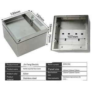 Embedded Socket Box Concealed Strip  For Stainless Steel Desktop Floor Power Socket  Equipment Supplies Tool Accessory In Stock