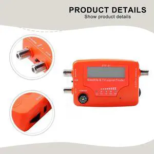 Digital Portable Satellite and TV Signal Detector 2 in 1 with Backlit LCD Display and Buzzer for Signal Monitoring