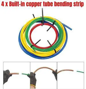Built-in Copper Tube Bending Strip Air Conditioning Pipe Bender Kit HVAC Tool Refrigeration Plumbing Spring Tube Bender Set