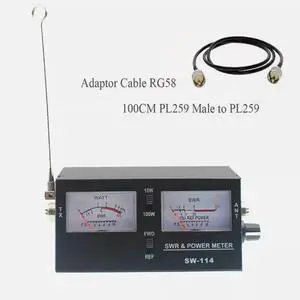 SW114 RF Power Meter for Relative Power and Field Strength Testing with VSWR Measurement for CB Antenna System