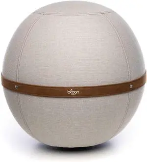 Bloon Paris Bloon Desk Ball Chair 25.5in | Back Pain Relief & Improved Posture | Stain-Resistant & Non-Slip | Handcrafted in Portugal | Ivory Color