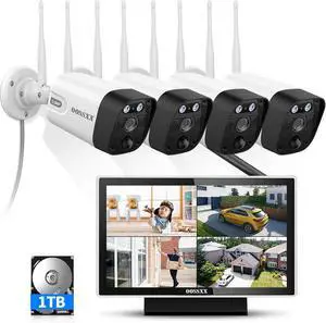 (2026 Update) 5MP Wireless Security Camera System with 10" Monitor, 10CH NVR & 4 WiFi Cameras, 130° Wide Angle, Dual Band 2.4/5.8GHz, 55% Longer Range, 2-Way Audio, 1TB HDD, IP66, No Monthly Fee (2026 Update) 5MP Wireless Security Camera System with 10" Monitor, 10CH NVR & 4 WiFi Cameras, 130° Wide Angle, Dual Band 2.4/5.8GHz, 55% Longer Range, 2-Way Audio, 1TB HDD, IP66, No Monthly Fee