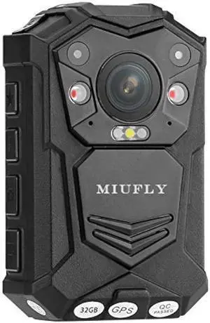MIUFLY 1296P HD Police Body Camera with 2 Inch Display, Night Vision, Built in 32G Memory and GPS for Security MIUFLY 1296P HD Police Body Camera with 2 Inch Display, Night Vision, Built in 32G Memory and GPS for Security