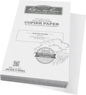 Rite In The Rain Weatherproof Copier Paper, 8.5" x 14", 20# White, 200 Sheet Pack (No. 8514) Rite In The Rain Weatherproof Copier Paper, 8.5" x 14", 20# White, 200 Sheet Pack (No. 8514)
