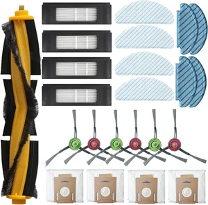 Accessories Kit for Yeedi Vac/Vac Max Vac 2 Pro Station Robotic Vacuum Cleaner, 1 Main Brush,6 Side Brushes,4 Hepa Filter,4 Disposable mopping Pad,4 Washable Mop Pads,4 Dust Bags (Set 3) Accessories Kit for Yeedi Vac/Vac Max Vac 2 Pro Station Robotic Vacuum Cleaner, 1 Main Brush,6 Side Brushes,4 Hepa Filter,4 Disposable mopping Pad,4 Washable Mop Pads,4 Dust Bags (Set 3)