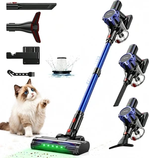 TechRise Cordless Vacuum Cleaner for Home, 550W|45kPa|60Mins Stick Vacuum TechRise Cordless Vacuum Cleaner for Home, 550W|45kPa|60Mins Stick Vacuum