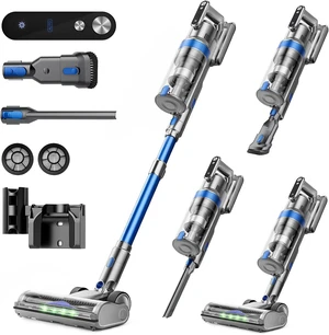 Cordless Vacuum Cleaner, 50KPa 60Mins Self-Standing Stick Vacuum Cordless with Anti-Tangle Brush,Touch Screen,Lightweight & Portable,Vacuum Cleaners for Home,Pet Hair,Carpet, Hard Floor Blue Cordless Vacuum Cleaner, 50KPa 60Mins Self-Standing Stick Vacuum Cordless with Anti-Tangle Brush,Touch Screen,Lightweight & Portable,Vacuum Cleaners for Home,Pet Hair,Carpet, Hard Floor Blue