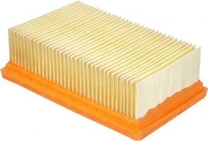 Kärcher Flat Pleated Filter for Karcher Wet Dry Vacuum - Compatible with WD 4, WD 5/P and WD 6 P S Wet Dry Vacs - Reusable Filter Kärcher Flat Pleated Filter for Karcher Wet Dry Vacuum - Compatible with WD 4, WD 5/P and WD 6 P S Wet Dry Vacs - Reusable Filter
