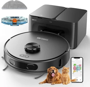 Robot Vacuum and Mop Combo, Self-Emptying Robotic Vacuums Cleaner Smart Mapping, 2-3 Months Hands-Free Base Strong Suction & LiDAR Navigation, 220 Mins Long Runtime for Pet Hair, Hard Floor, Carpet Robot Vacuum and Mop Combo, Self-Emptying Robotic Vacuums Cleaner Smart Mapping, 2-3 Months Hands-Free Base Strong Suction & LiDAR Navigation, 220 Mins Long Runtime for Pet Hair, Hard Floor, Carpet