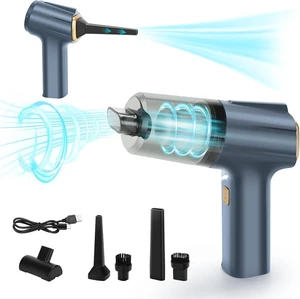 12000Pa Cordless Handheld Vacuum Cleaner, High Power Car Vacuum and Air Duster 2-in-1, Low Decibel Brushless Mini Vacuum with LED light and Multi-Nozzles, for Desk, Sewing Machine, Computer, Keyboard 12000Pa Cordless Handheld Vacuum Cleaner, High Power Car Vacuum and Air Duster 2-in-1, Low Decibel Brushless Mini Vacuum with LED light and Multi-Nozzles, for Desk, Sewing Machine, Computer, Keyboard