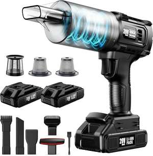 Car Vacuum Cordless, 35000PA Strong Suction Handheld Vacuum with 2 Detachable Batteries, 60Min Runtime Portable Vacuum Cleaner for Car Detailing, Pet Hair, Home Couch & Office, 350ML XL Dust Cup Car Vacuum Cordless, 35000PA Strong Suction Handheld Vacuum with 2 Detachable Batteries, 60Min Runtime Portable Vacuum Cleaner for Car Detailing, Pet Hair, Home Couch & Office, 350ML XL Dust Cup