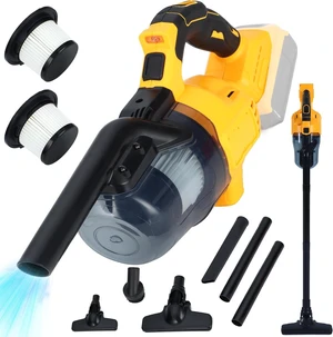 Cordless Vacuum Compatible with Dewalt 20V Battery, Handheld Vacuum Cleaner ith 2 Washable HEPA Filters, Brushless Vacuum for Wood Floor, Carpet, Car Cleaning (Battery Not Included) Cordless Vacuum Compatible with Dewalt 20V Battery, Handheld Vacuum Cleaner ith 2 Washable HEPA Filters, Brushless Vacuum for Wood Floor, Carpet, Car Cleaning (Battery Not Included)
