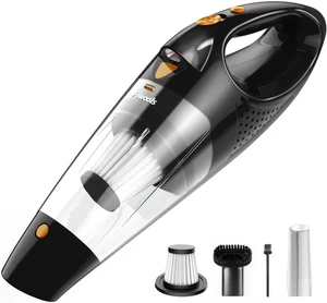 Powools Handheld Vacuum Cordless Rechargeable with 2 Filters- Cordless Car Vacuum Cleaner High Power with Fast Cahrge Tech, Portable Hand Vacuum with Large-Capacity Battery, Orange, PL8189 Powools Handheld Vacuum Cordless Rechargeable with 2 Filters- Cordless Car Vacuum Cleaner High Power with Fast Cahrge Tech, Portable Hand Vacuum with Large-Capacity Battery, Orange, PL8189