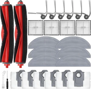26 Pack Q10 S5+ Replacement Parts for Roborock Q10 S5/Q10 S5+/Q10 X5/Q10 X5+ Robot Vacuum Part with 2 Roller Brush,4 Mop,4 HEAP,6 Mop,6 Dust Bag,6 Side Brushes,1 Screwdriver,1 Clean Brush 26 Pack Q10 S5+ Replacement Parts for Roborock Q10 S5/Q10 S5+/Q10 X5/Q10 X5+ Robot Vacuum Part with 2 Roller Brush,4 Mop,4 HEAP,6 Mop,6 Dust Bag,6 Side Brushes,1 Screwdriver,1 Clean Brush