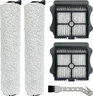 Brush Rollers and Filters Replacement Compatible with Tineco FLOOR ONE S5 Steam Cleaner Wet Dry Vacuum All-in-One, 2 Brush Rollers + 2 Vacuum Filters + 1 Cleaning Tool Brush Rollers and Filters Replacement Compatible with Tineco FLOOR ONE S5 Steam Cleaner Wet Dry Vacuum All-in-One, 2 Brush Rollers + 2 Vacuum Filters + 1 Cleaning Tool