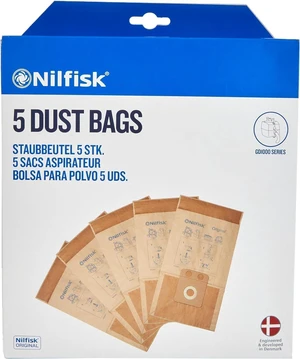 Nilfisk 82222900 Set of Five 10 Liter Dust Bags for use with GD, CDF and CDB Series Family and Business Vacuum Cleaners Nilfisk 82222900 Set of Five 10 Liter Dust Bags for use with GD, CDF and CDB Series Family and Business Vacuum Cleaners