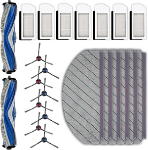 (23 Pack) N20 Plus Replacement Parts Compatible With ECOVACS DEEBOT N20 plus/ N20 Pro Plus Robotic Vacuum Cleaner, 2 Roller Brush, 8 Side Brushes, 7 HEPA Filters, 6 Mop Pads, Accessories Kit (23 Pack) N20 Plus Replacement Parts Compatible With ECOVACS DEEBOT N20 plus/ N20 Pro Plus Robotic Vacuum Cleaner, 2 Roller Brush, 8 Side Brushes, 7 HEPA Filters, 6 Mop Pads, Accessories Kit