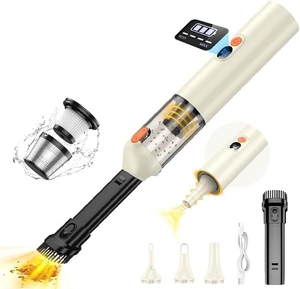 Ebooine Car Vacuum Portable, Handheld Vacuum Cleaner Cordless 14000Pa 4-in-1 Small Vacuum, Blow & Suction 2 in 1, Up to 30 Mins Runtime, Cordless Vacuum Cleaner for Car and Home(Beige) Ebooine Car Vacuum Portable, Handheld Vacuum Cleaner Cordless 14000Pa 4-in-1 Small Vacuum, Blow & Suction 2 in 1, Up to 30 Mins Runtime, Cordless Vacuum Cleaner for Car and Home(Beige)