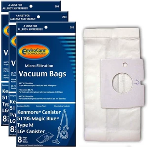 EnviroCare Replacement Micro Filtration Vacuum Cleaner Dust Bags made to fit Kenmore 51195 Magic Blue Canisters Type M 24 bags EnviroCare Replacement Micro Filtration Vacuum Cleaner Dust Bags made to fit Kenmore 51195 Magic Blue Canisters Type M 24 bags
