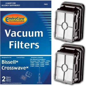 EnviroCare Replacement HEPA Vacuum Cleaner Filters made to fit Bissell Crosswave Series. 2 Filters EnviroCare Replacement HEPA Vacuum Cleaner Filters made to fit Bissell Crosswave Series. 2 Filters
