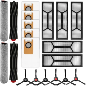 (20 Pack) Omni S1 Pro Replacement Parts Compatible with Eufy Omni S1 Pro Robot Vacuum Cleaner, Accessories Kit, 2 Rubber Roller Brushes, 2 Roller Mops, 6 Side Brushes, 5 Dust Bags, 5 HEPA Filters (20 Pack) Omni S1 Pro Replacement Parts Compatible with Eufy Omni S1 Pro Robot Vacuum Cleaner, Accessories Kit, 2 Rubber Roller Brushes, 2 Roller Mops, 6 Side Brushes, 5 Dust Bags, 5 HEPA Filters