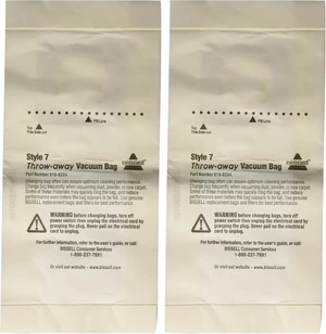 BISSELL Style 7 Vacuum Bag, 32120, Pack of 2, White BISSELL Style 7 Vacuum Bag, 32120, Pack of 2, White