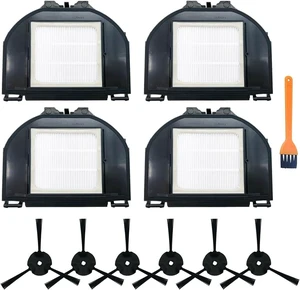 Vacuum Gasket In Hepa Filters Side Brush Compatible With Shark RV2310/RV2310AE Washable Robot Replacement Part (4 Hepa Filter) Vacuum Gasket In Hepa Filters Side Brush Compatible With Shark RV2310/RV2310AE Washable Robot Replacement Part (4 Hepa Filter)