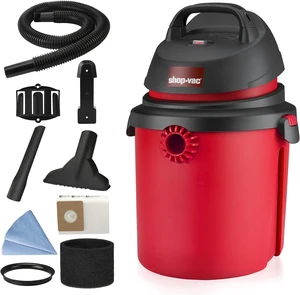 Shop-Vac 4 Gallon 4.0 Peak HP Wet/Dry Vacuum, Wall Mounted, Blower Shop-Vac 4 Gallon 4.0 Peak HP Wet/Dry Vacuum, Wall Mounted, Blower