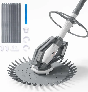 VINGLI Suction Pool Cleaner, Automatic Wall-Climbing Vacuum - Light Gray VINGLI Suction Pool Cleaner, Automatic Wall-Climbing Vacuum - Light Gray