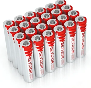 BEVIGOR 1.5V Lithium Iron AAA Batteries 24 Pack, 20-Year Shelf Life BEVIGOR 1.5V Lithium Iron AAA Batteries 24 Pack, 20-Year Shelf Life