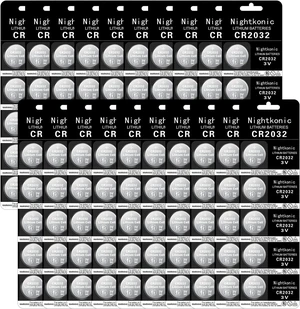 Nightkonic 100 pcs Pack - CR2032 3V Lithium Coin Cell 2032 Batteries Nightkonic 100 pcs Pack - CR2032 3V Lithium Coin Cell 2032 Batteries