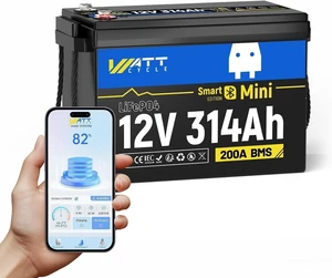 WattCycle 12.8V 314Ah Mini LiFePO4 Battery 200A BMS Bluetooth 4.01kWh WattCycle 12.8V 314Ah Mini LiFePO4 Battery 200A BMS Bluetooth 4.01kWh
