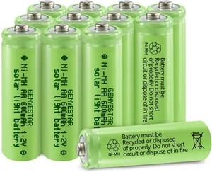Ni-MH AA 600mAh 1.2V Rechargeable Batteries for Solar Halloween Lights Ni-MH AA 600mAh 1.2V Rechargeable Batteries for Solar Halloween Lights