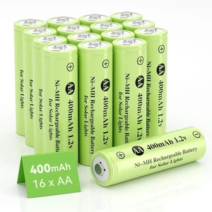 Rechargeable Solar AA 400mAh Batteries for Outdoor Solar Lights Rechargeable Solar AA 400mAh Batteries for Outdoor Solar Lights