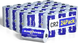 Blinkspower CR2 Battery, 24 Pack, 900mAh, 3V Lithium Blinkspower CR2 Battery, 24 Pack, 900mAh, 3V Lithium