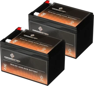 CB CHROMEBATTERY 12V 12AH Sealed Lead Acid (SLA) Rechargeable Battery - 2 Pack - F2 Terminal - Deep Cycle Design - Replacement for Alarm Systems, Scooters, Emergency Lights, Toys, and More CB CHROMEBATTERY 12V 12AH Sealed Lead Acid (SLA) Rechargeable Battery - 2 Pack - F2 Terminal - Deep Cycle Design - Replacement for Alarm Systems, Scooters, Emergency Lights, Toys, and More