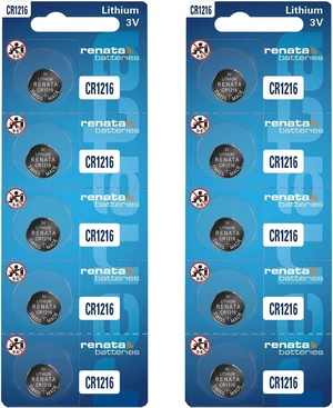 Renata CR1216 Batteries - 3V Lithium Coin Cell 1216 Battery (10 Count) Renata CR1216 Batteries - 3V Lithium Coin Cell 1216 Battery (10 Count)