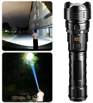 10W Strong Light Flashlight USB Charging Telescopic Focus Torch Power Display High Power Flashlight Waterproof for Power Outages 10W Strong Light Flashlight USB Charging Telescopic Focus Torch Power Display High Power Flashlight Waterproof for Power Outages