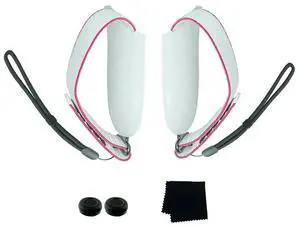 Accessories Pack Adjustable Active Straps Replacement Kit l Ring Buckle Joystick Caps for Quest 3 VR Controller Grips