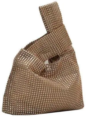 Women Fashion Sequin Bag Solid Color Rhinestone Bling Wristlet Bag Versatile Small Luxury Clutch Female Evening Party Handbag