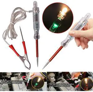 6V/12V/24V Car Truck Voltage Circuit Tester Digital Display Long Probe Pen Light Bulb Diagnostic Tools Motorcycle Accessories