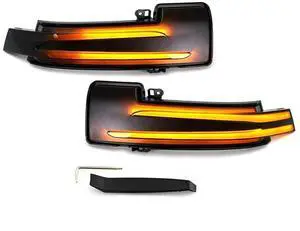 2Pcs Side Mirror Indicator Lamp Waterproof Flowing Water Blinker Flashing Light Exterior Mirror Turn Signal Lamp Car Accessories