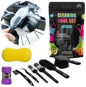 Bike Cleaning Brush Set Bicycle Cleaning Brush Tool Bike Cleaning Kit for Mountain Road City BMX and Folding Bike