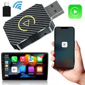 Wireless Carplay Android Auto Adapter USB Car Dongle Plug&Play AI Box BT for Wired CarPlay/Andriod Auto Cars